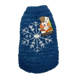 Blue Snowflake Dog Sweater